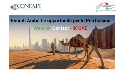 WEBINAR CONFAPI: “GLI EMIRATI ARABI E LE OPPORTUNITA’ PER LE PMI” – 11 APRILE 2024 ORE 12.00