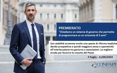 PREMIERATO: INTERVISTA DEL PRESIDENTE CAMISA SU IL FOGLIO