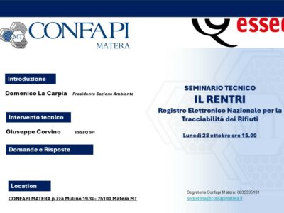 Seminario tecnico sul RENTRI – 28 ottobre ore 15.00