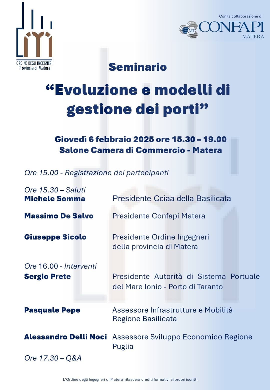 Evoluzione e modelli di gestione dei porti – 6 febbraio ore 15.30